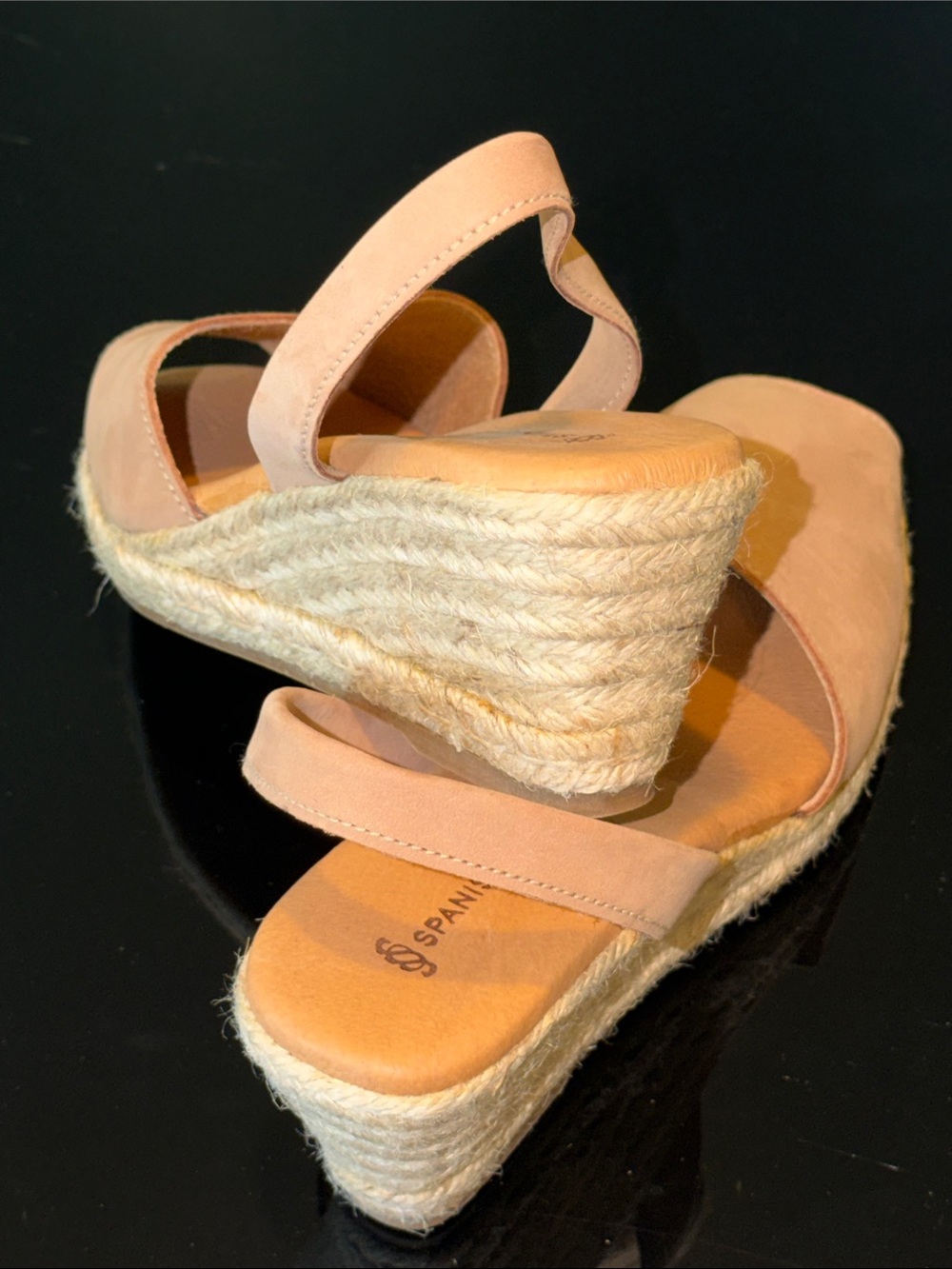 Spanish Sandal Peach Espadrille Slingback